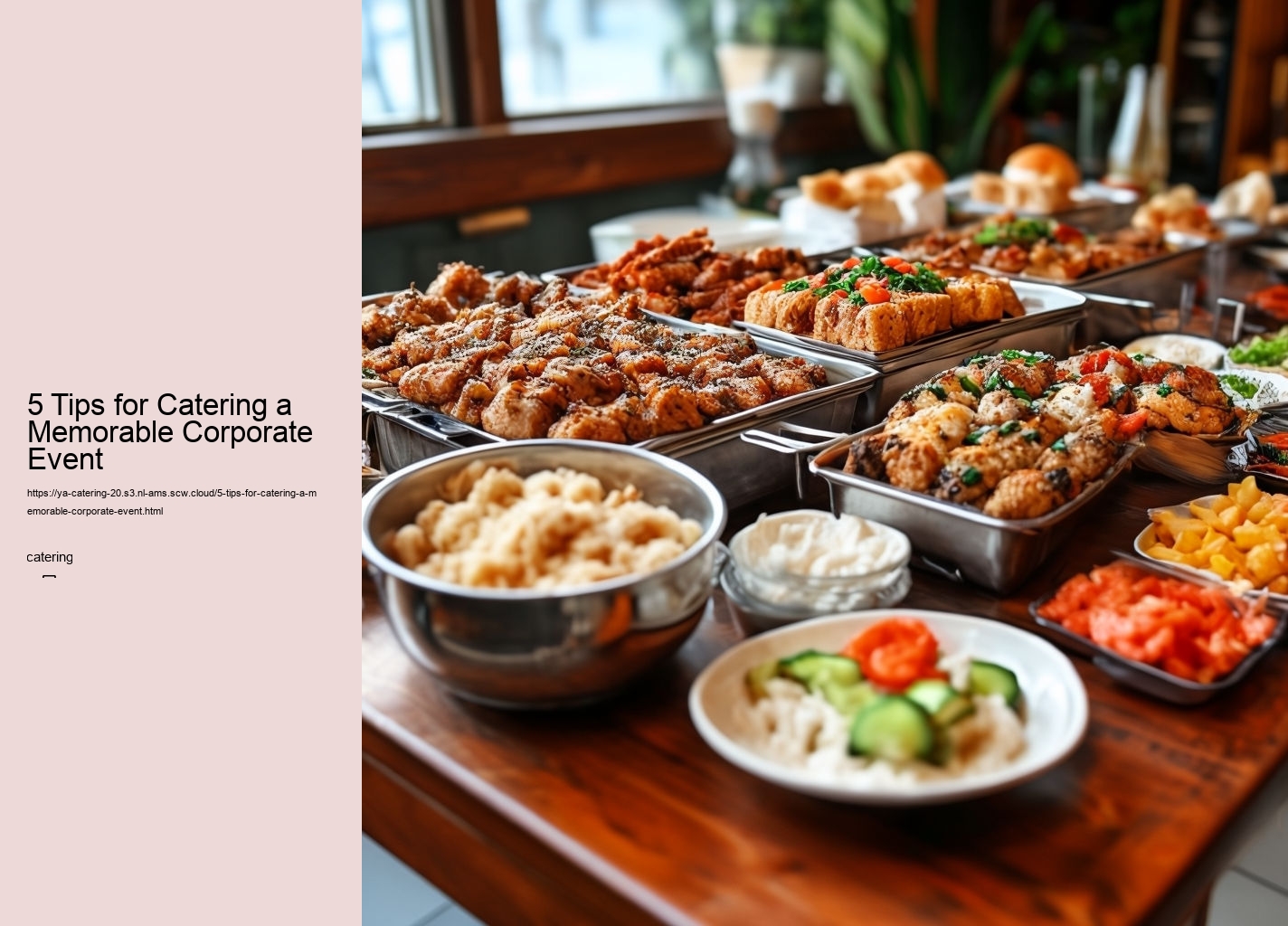 5 Tips for Catering a Memorable Corporate Event